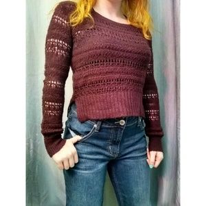 Maroon Knitted Sweater